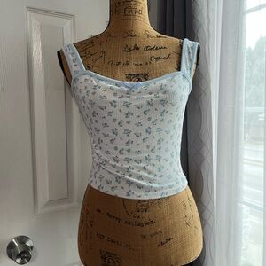 Floral Blue Women's Top